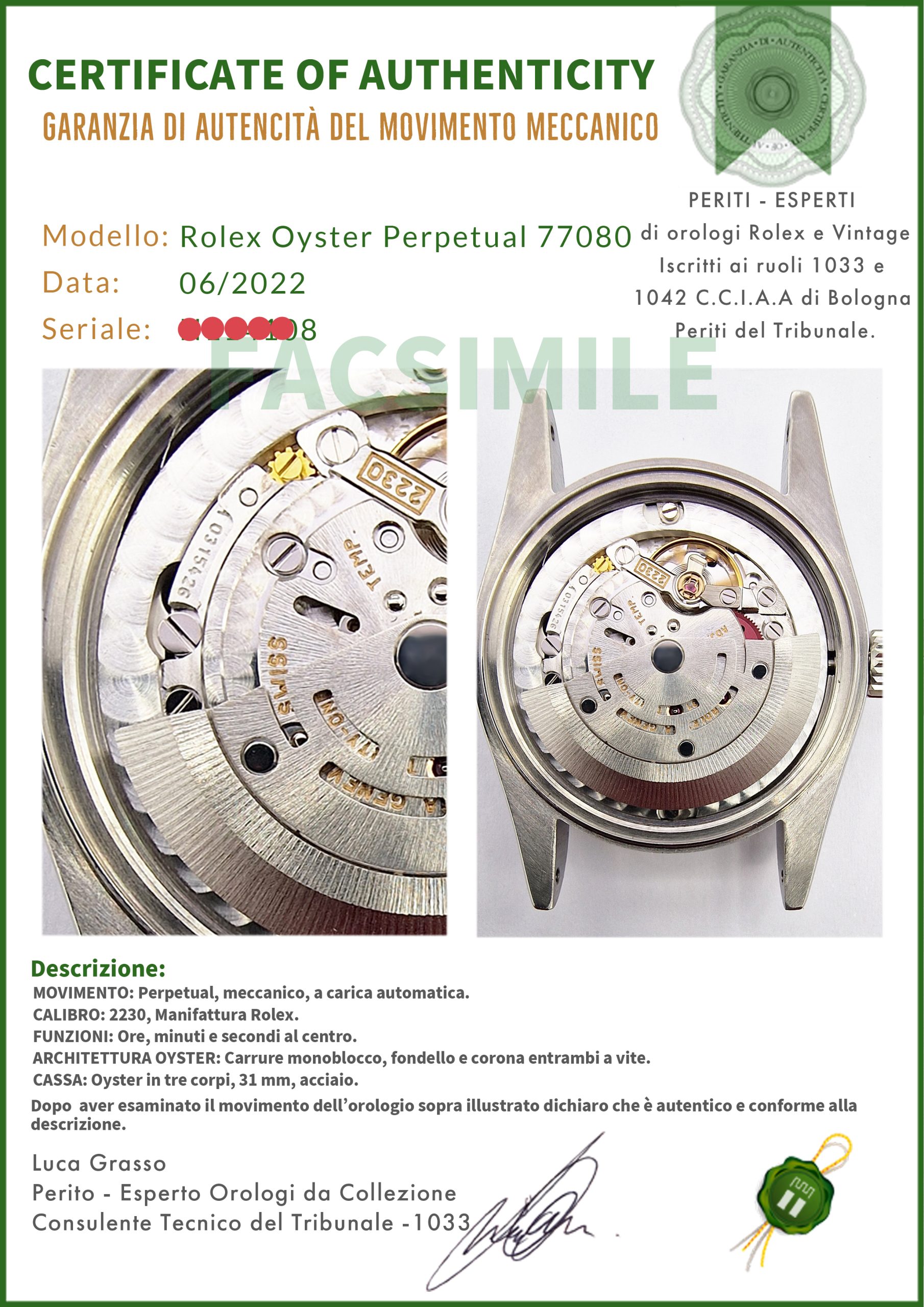 Rolex Oyster Perpetual 31 Nero Oyster 77080 Royal Black Onyx - immagine 6