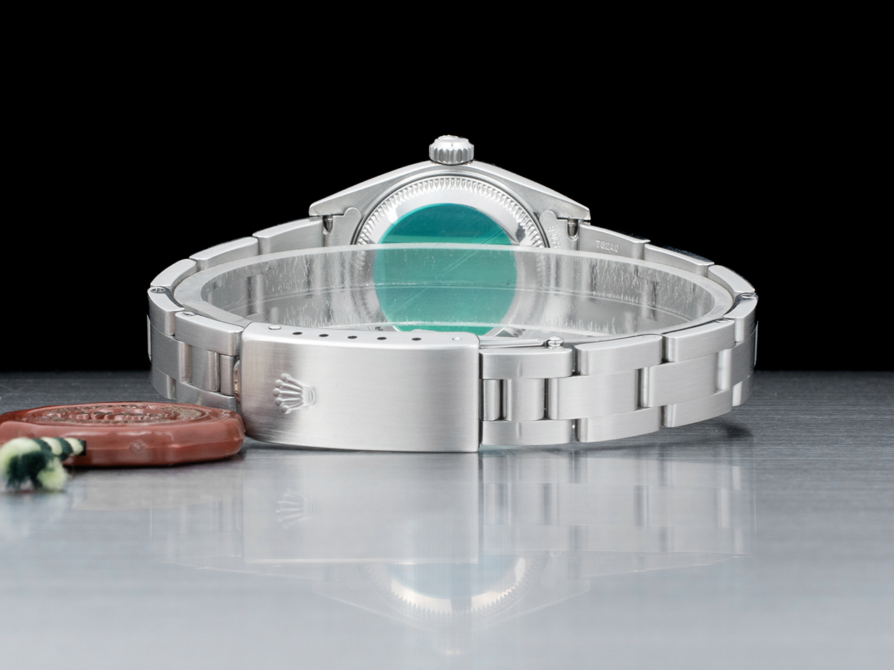 Rolex Date Lady 26 Blu Oyster 69160 Blue Jeans Arabi - immagine 4
