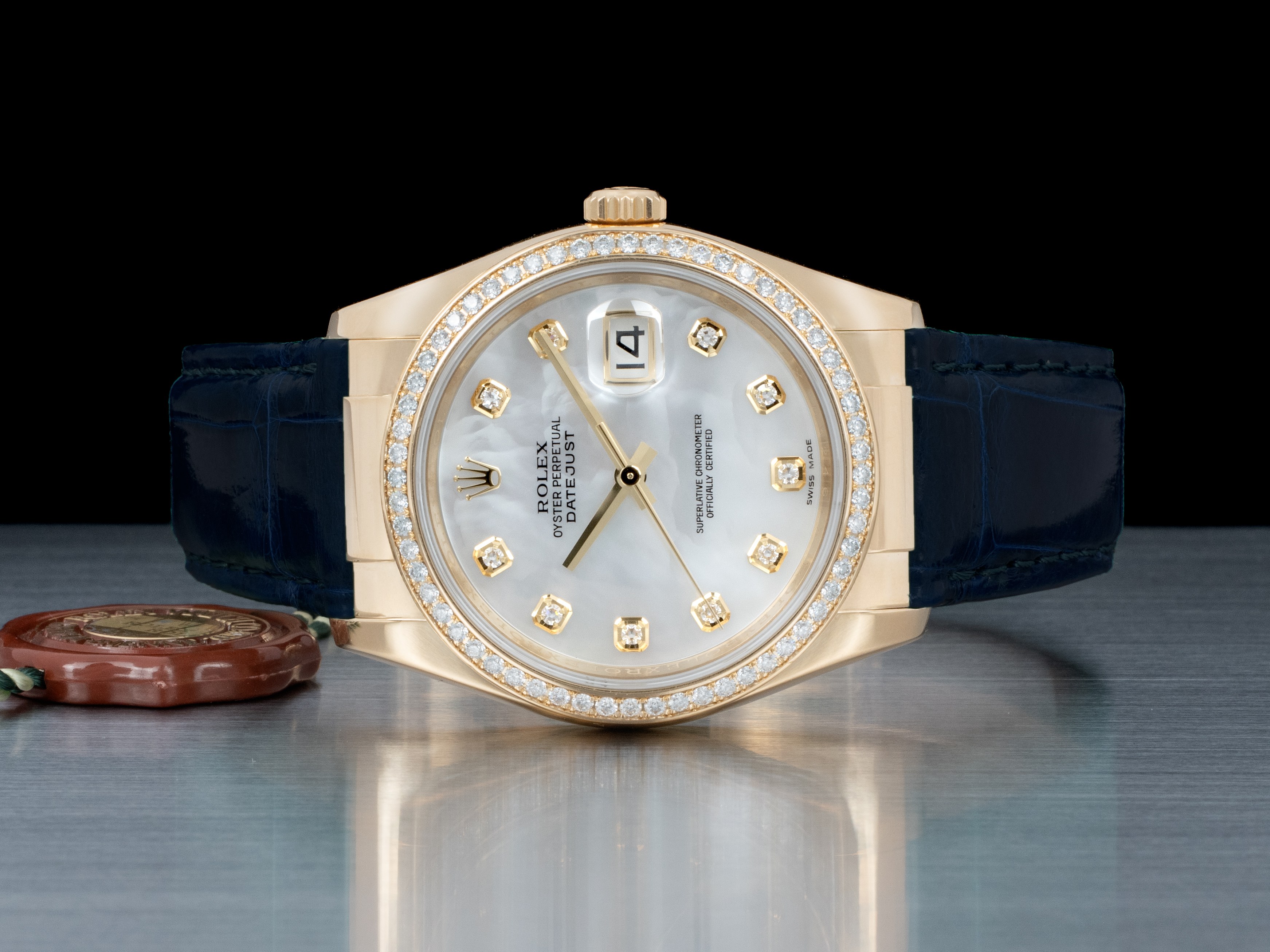 Rolex Datejust 36 Oro 116188 Quadrante MOP Diamanti e Ghiera Diamanti - immagine 3
