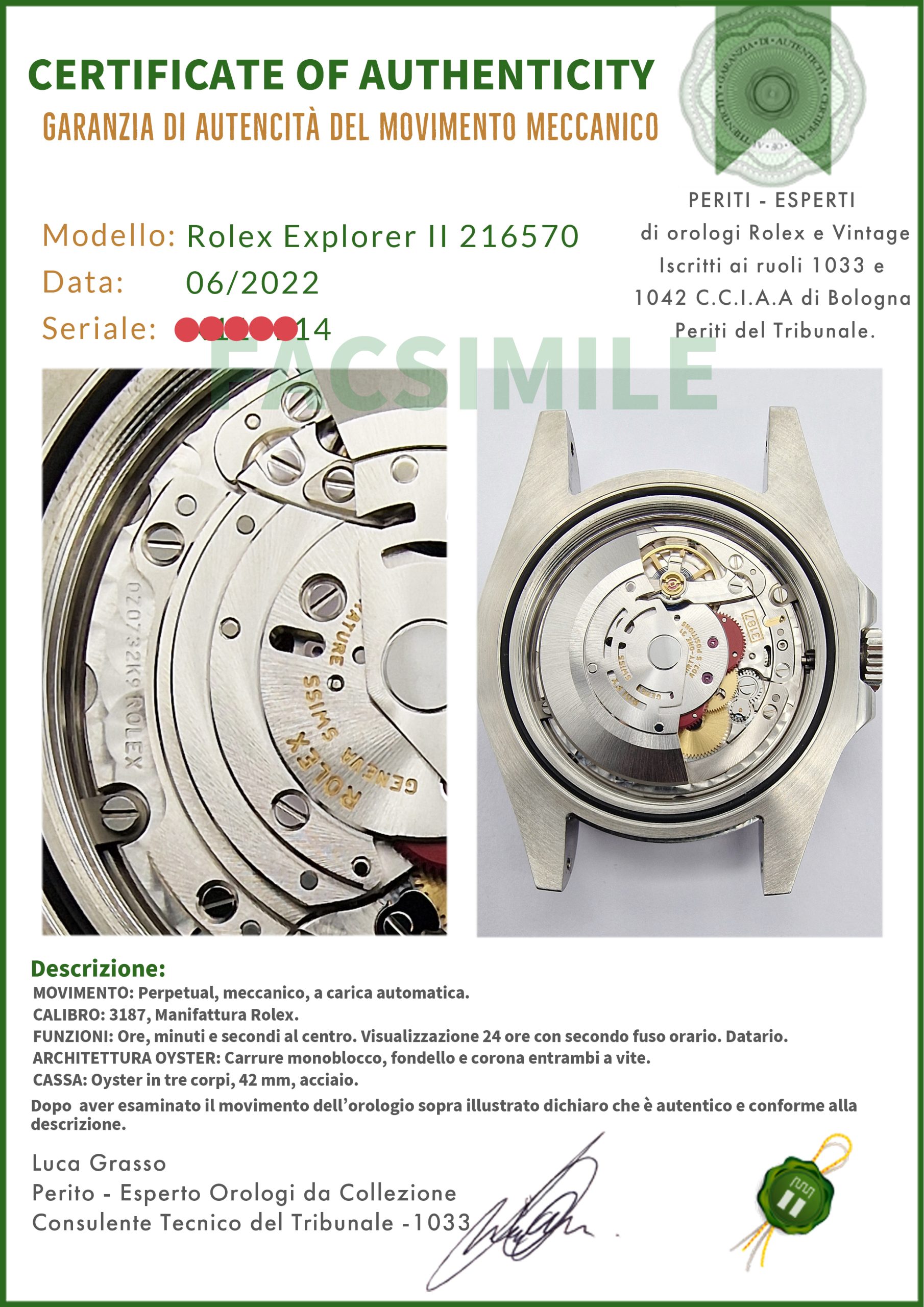 Rolex Explorer II 42 Quadrante Bianco 216570 - immagine 6