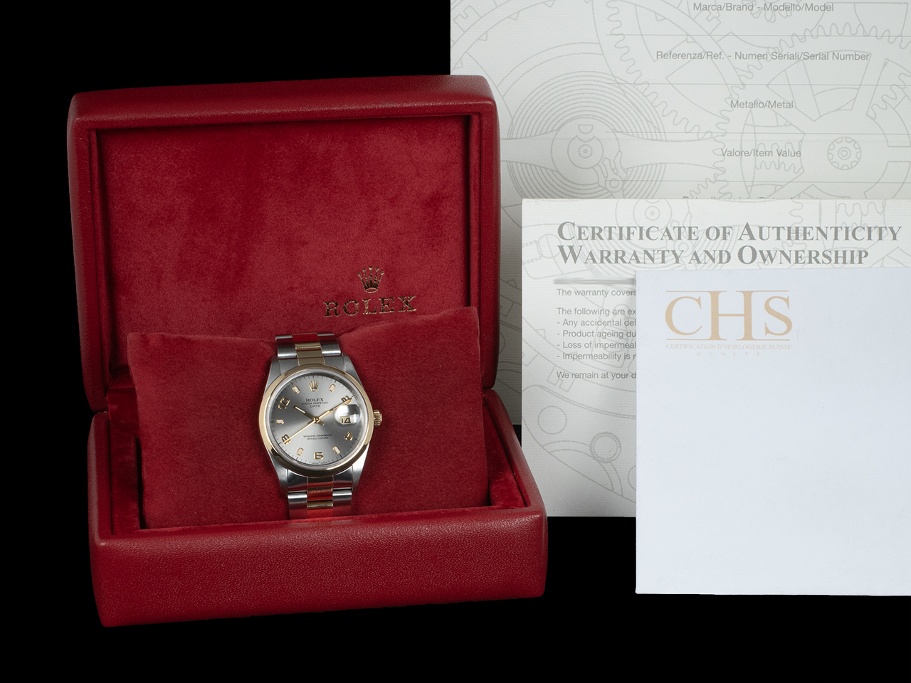 Rolex Date 34 15203 Oyster Quadrante Rodio Arabi - immagine 5