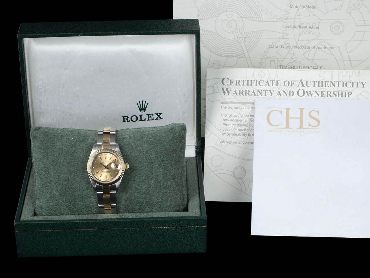Rolex Datejust Lady 26 Champagne Oyster 69173 Crissy - immagine 4