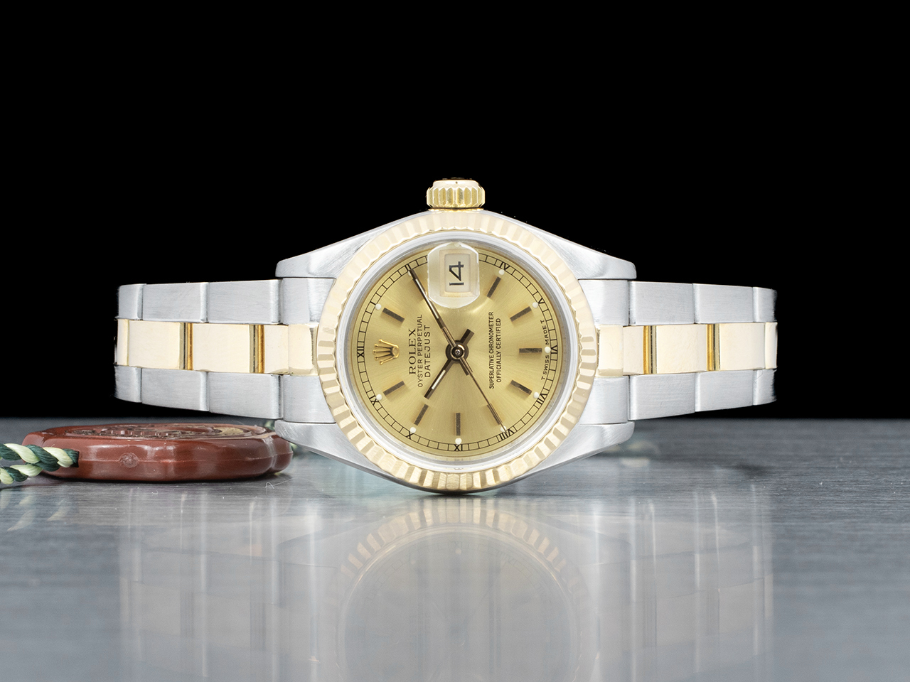 Rolex Datejust Lady 26 Champagne Oyster 69173 Crissy - immagine 3
