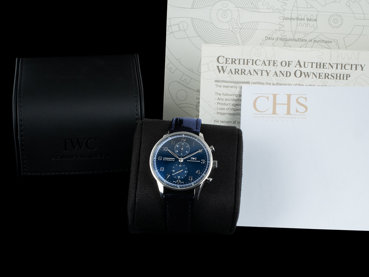 IWC Portoghese Cronografo IW371491 Quadrante Blu Arabi - immagine 5