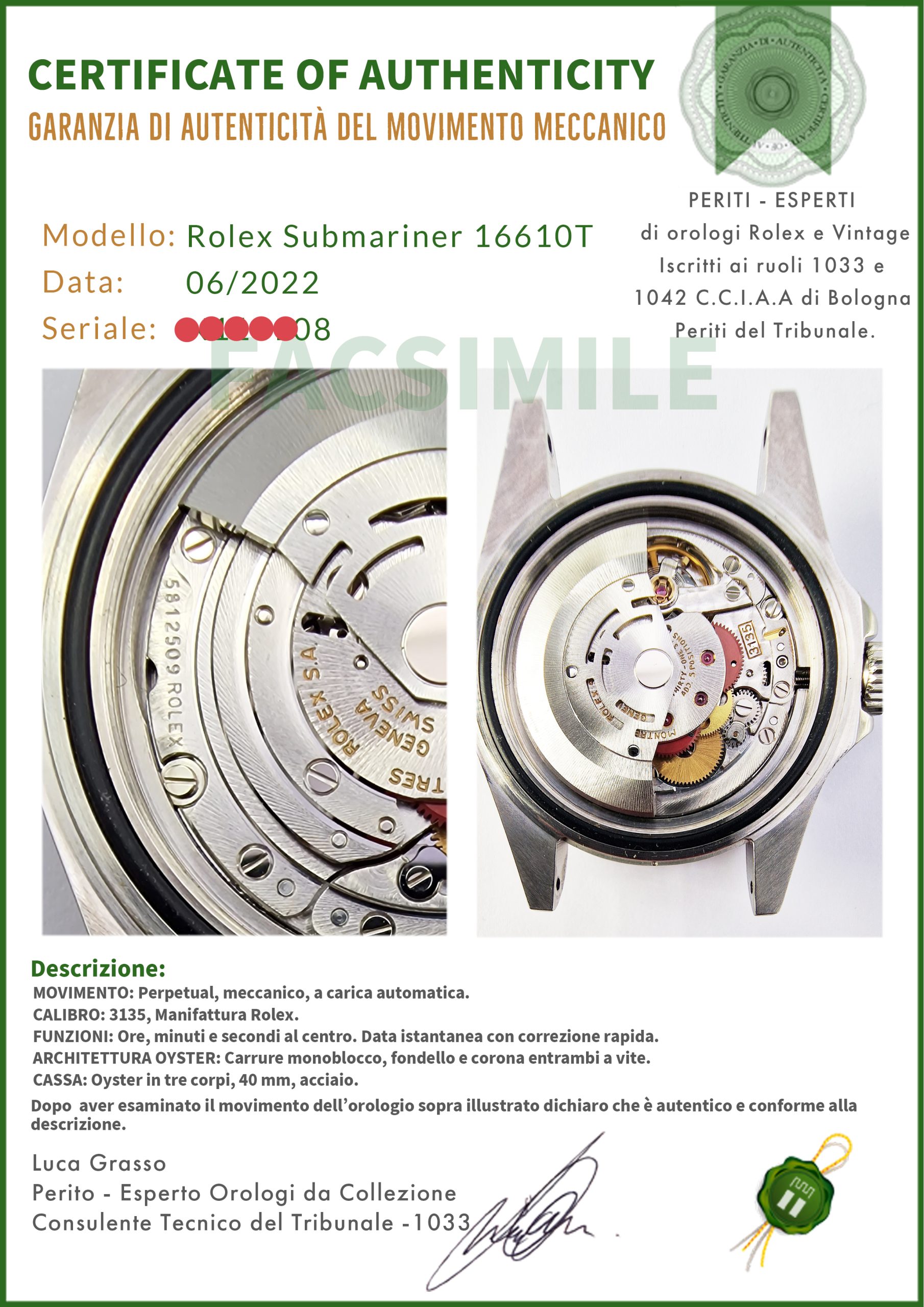 Rolex Submariner Date 16610T Quadrante Nero - immagine 6