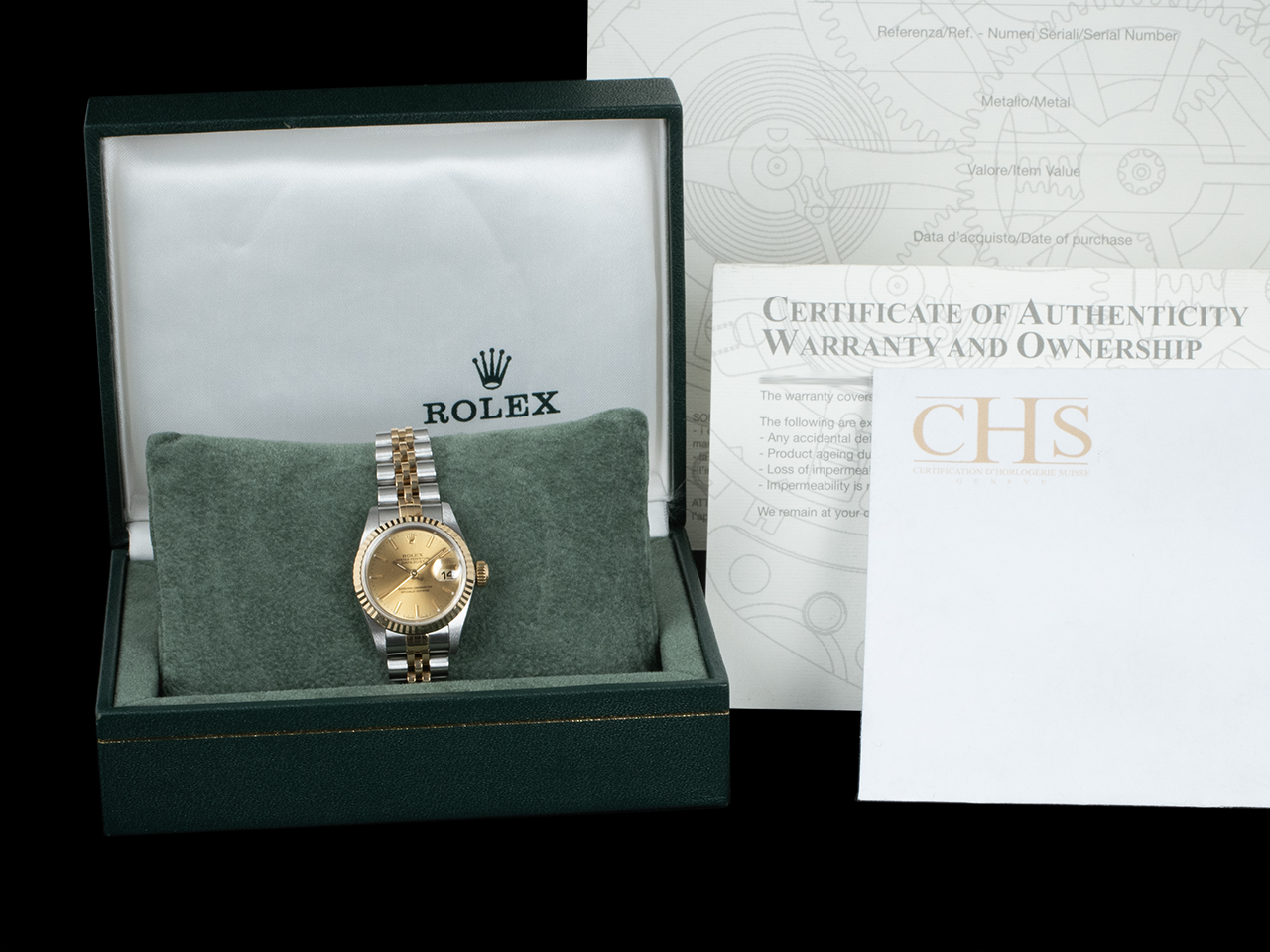 Rolex Datejust Lady 26 Champagne Jubilee 69173 Crissy - immagine 5