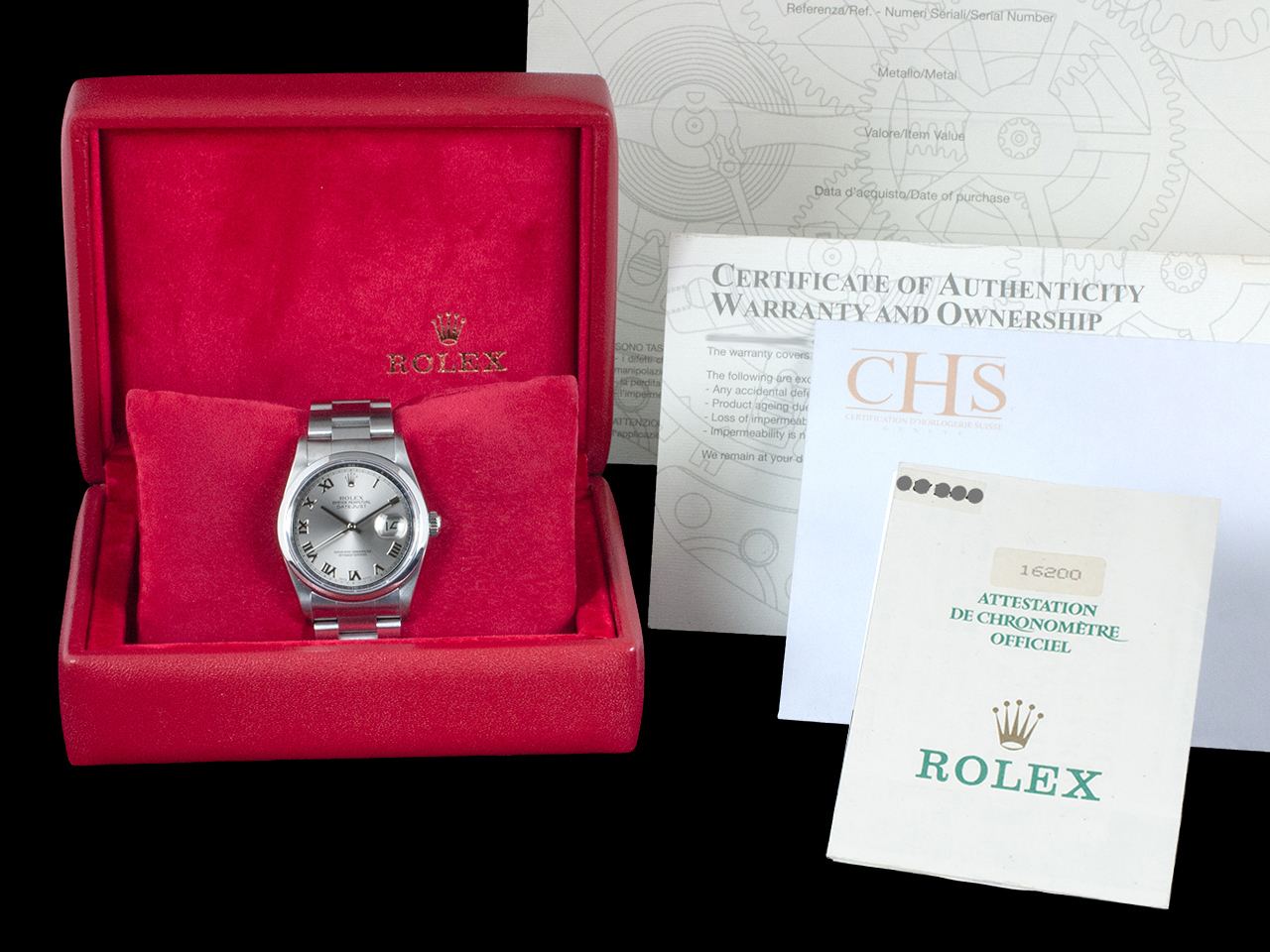 Rolex Datejust 36 Oyster Quadrante Rodio Romani 16200 - immagine 5
