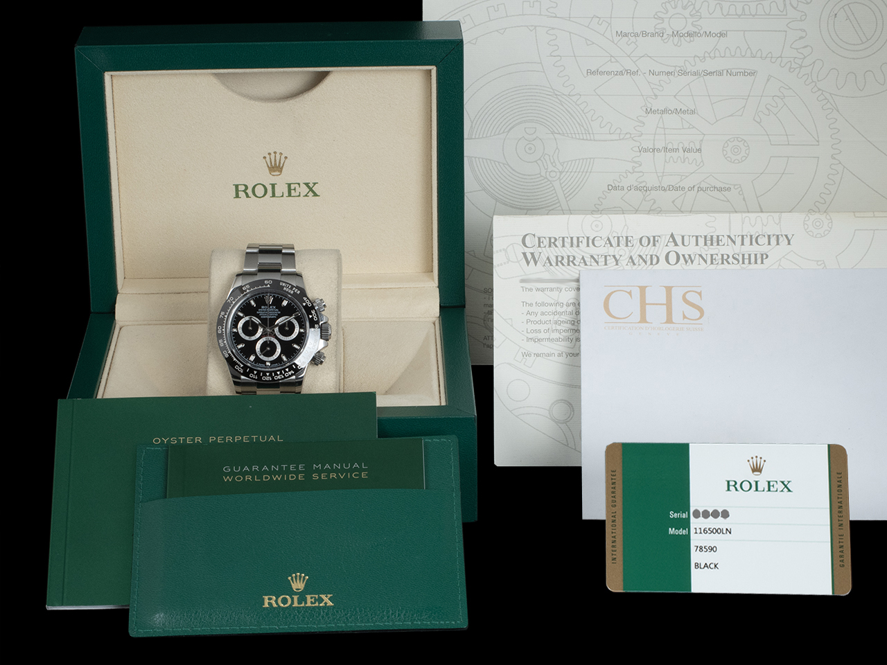 Rolex Cosmograph Daytona 116500LN Quadrante Nero Ghiera Ceramica - Full Set - immagine 7