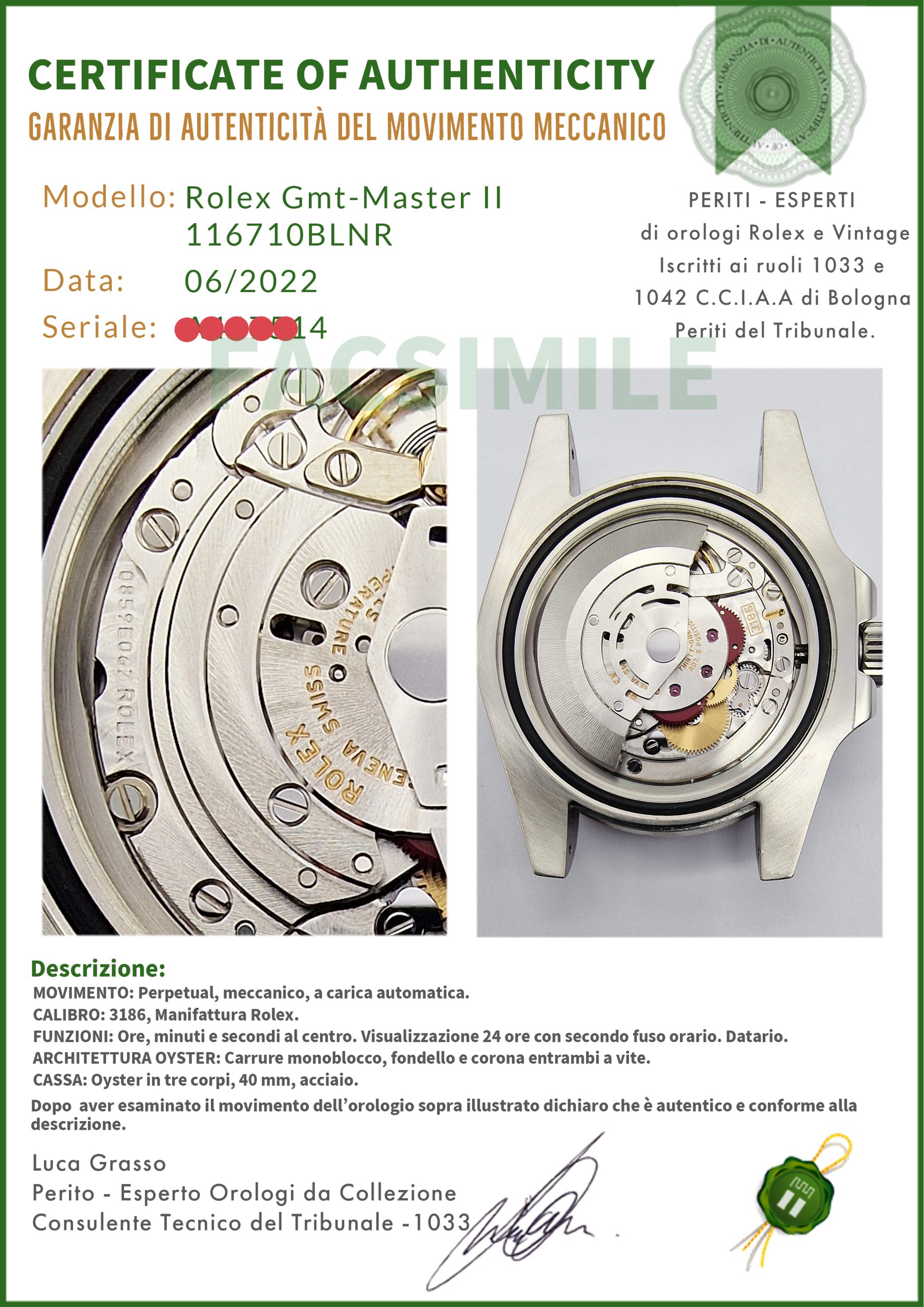 Rolex GMT-Master II Batman 116710BLNR Ghiera Ceramica Blu Nera - immagine 7
