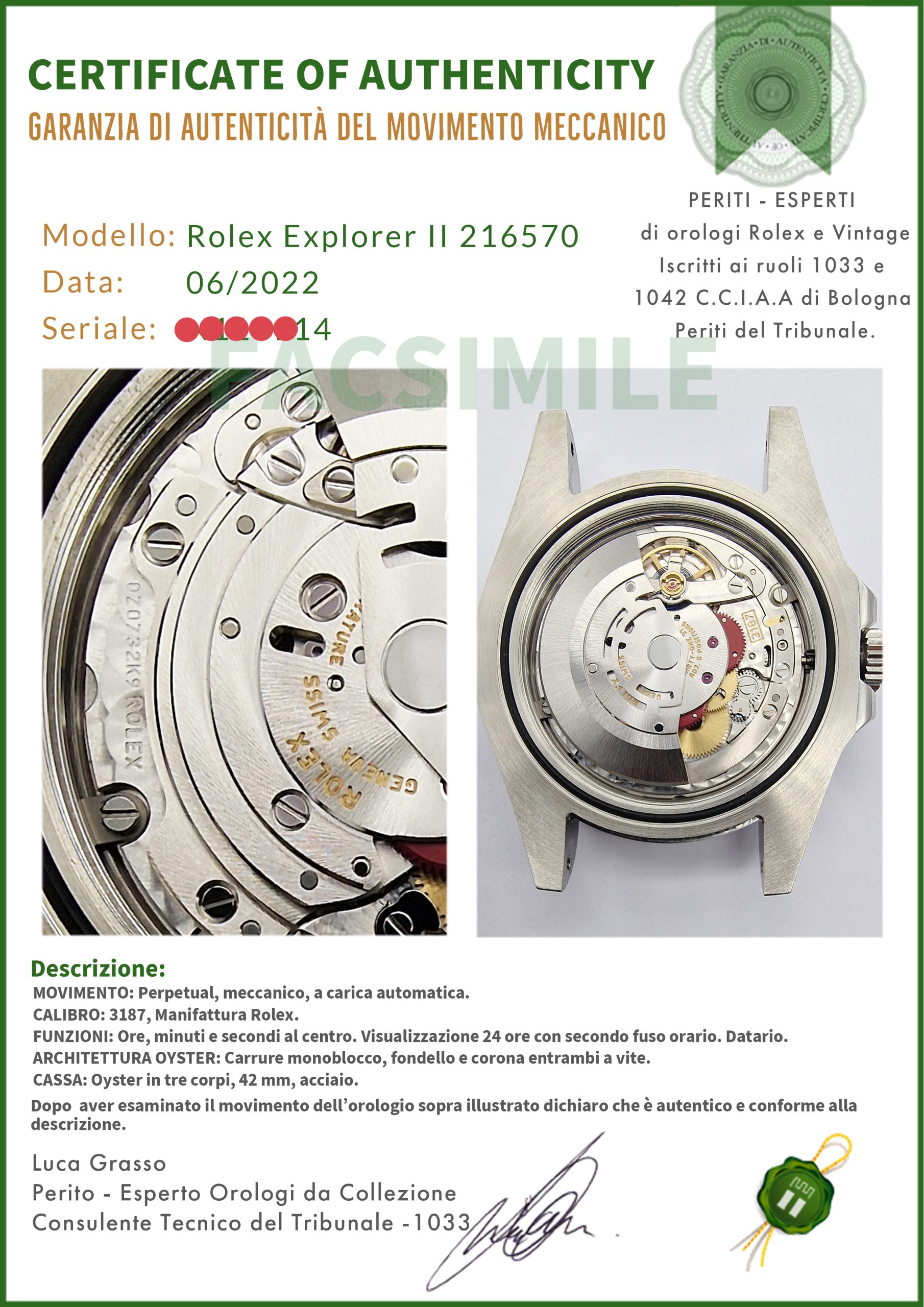 Rolex Explorer II 42 Quadrante Bianco 216570 - immagine 6