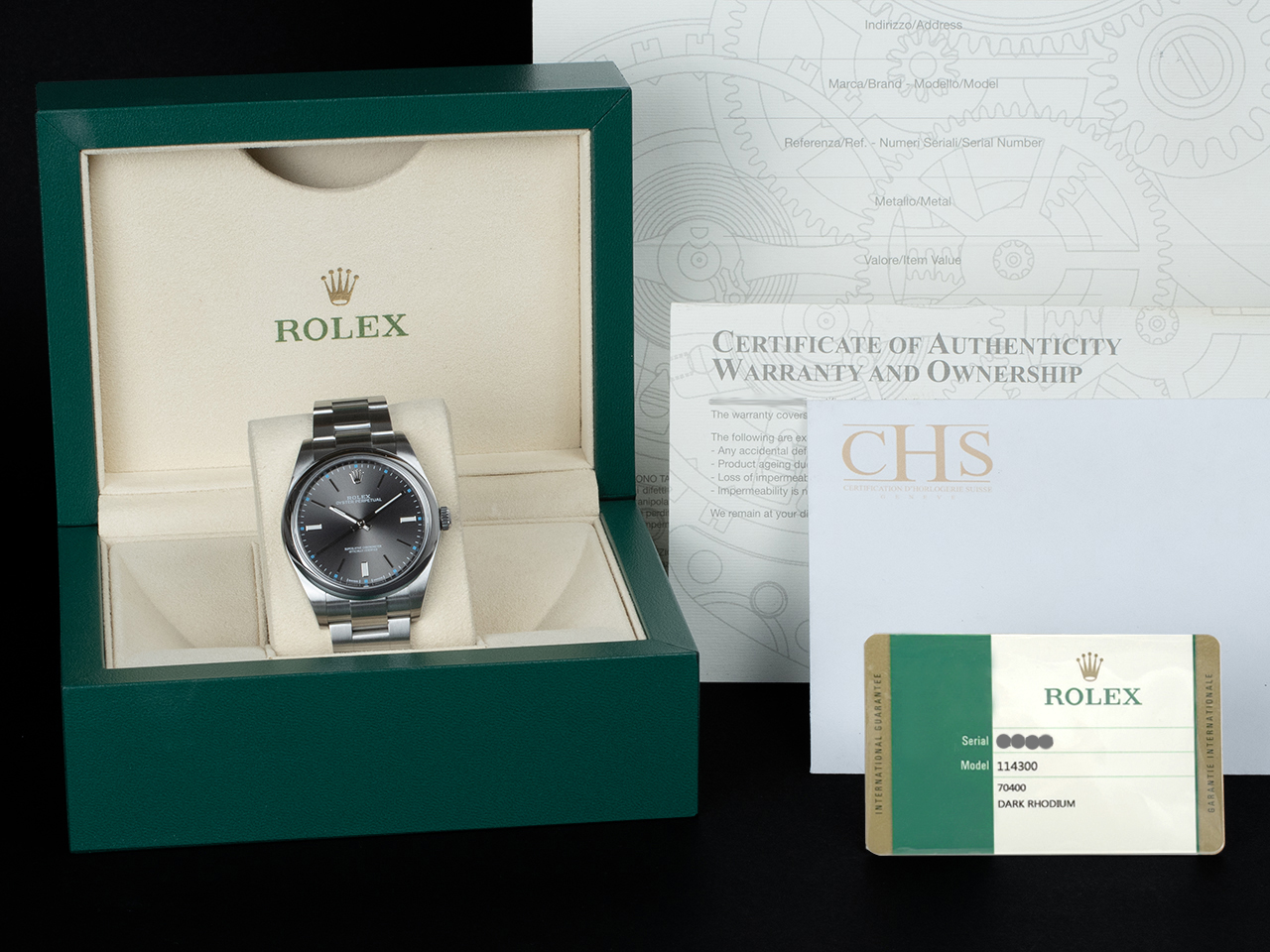 Rolex Oyster Perpetual 39 114300 Oyster Quadrante Ardesia - immagine 5