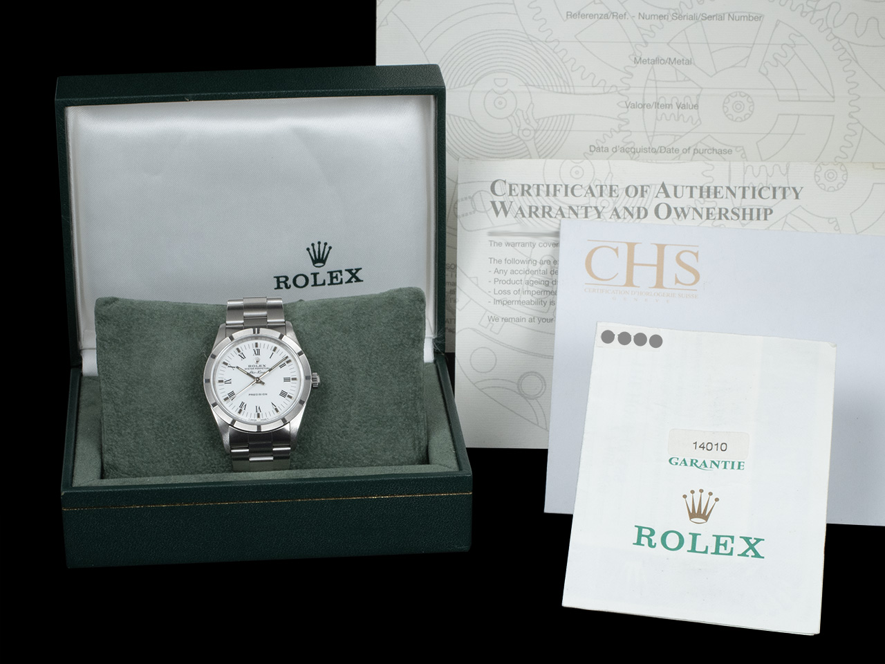 Rolex Air-King 34 Bianco Oyster 14010 White Milk Romani - immagine 5
