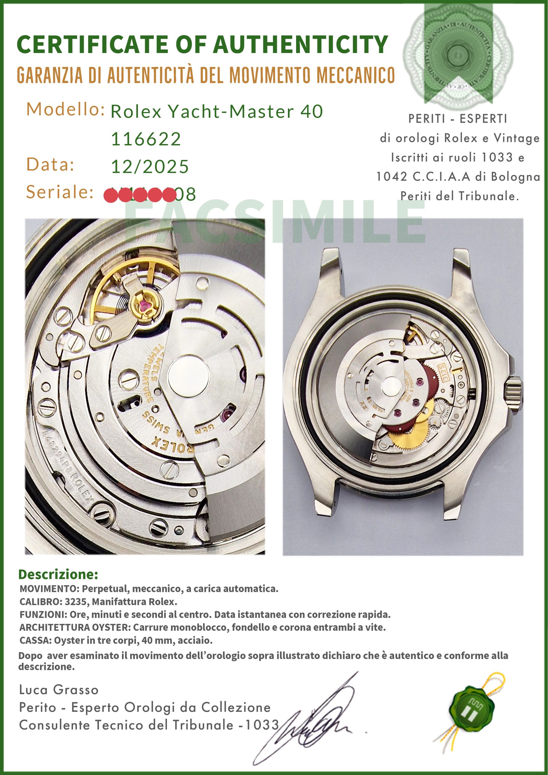 Rolex Yacht Master 40 116622 Oyster Quadrante Ardesia - immagine 6