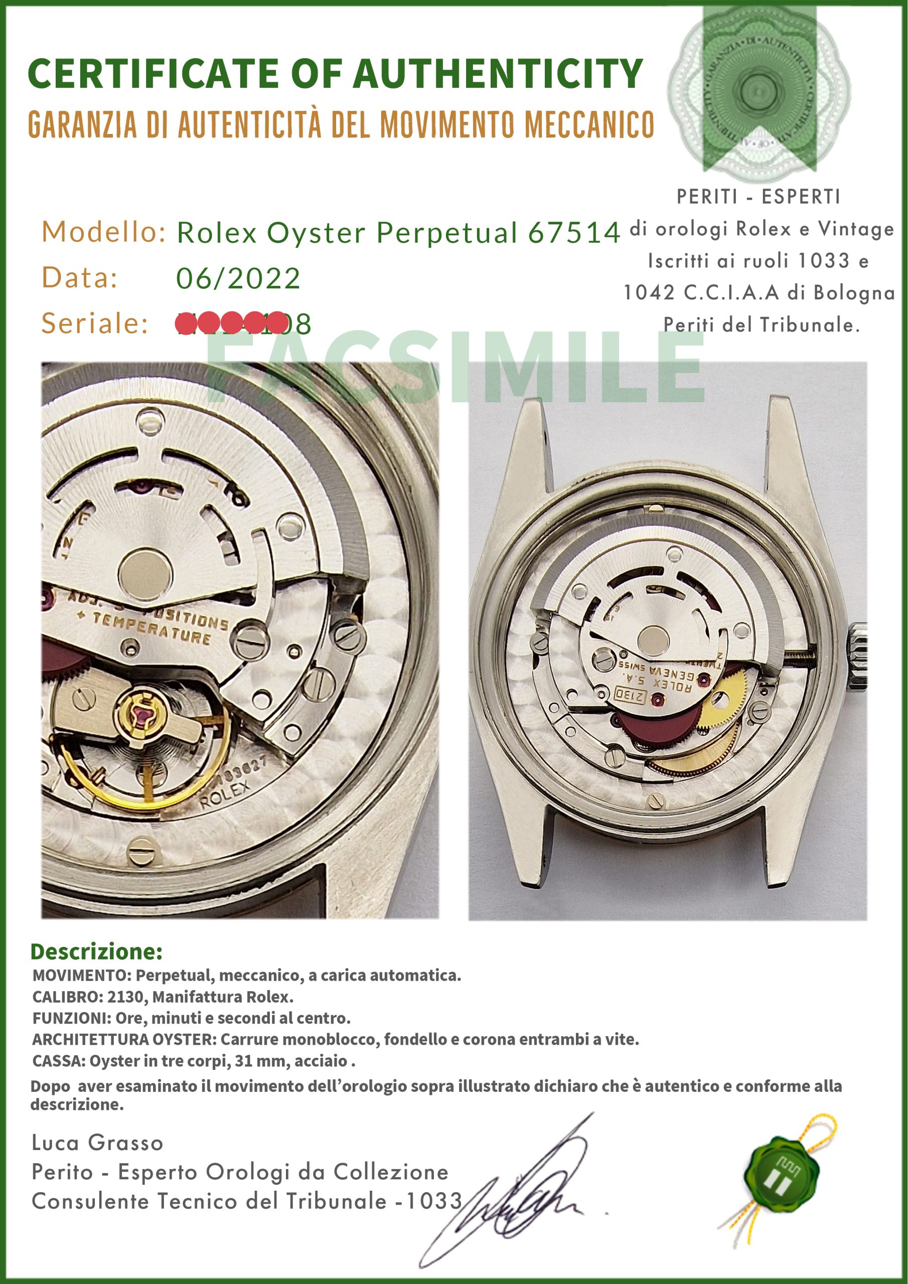 Rolex Oyster Perpetual 31 Nero Jubilee 67514 Royal Black Onyx - immagine 6