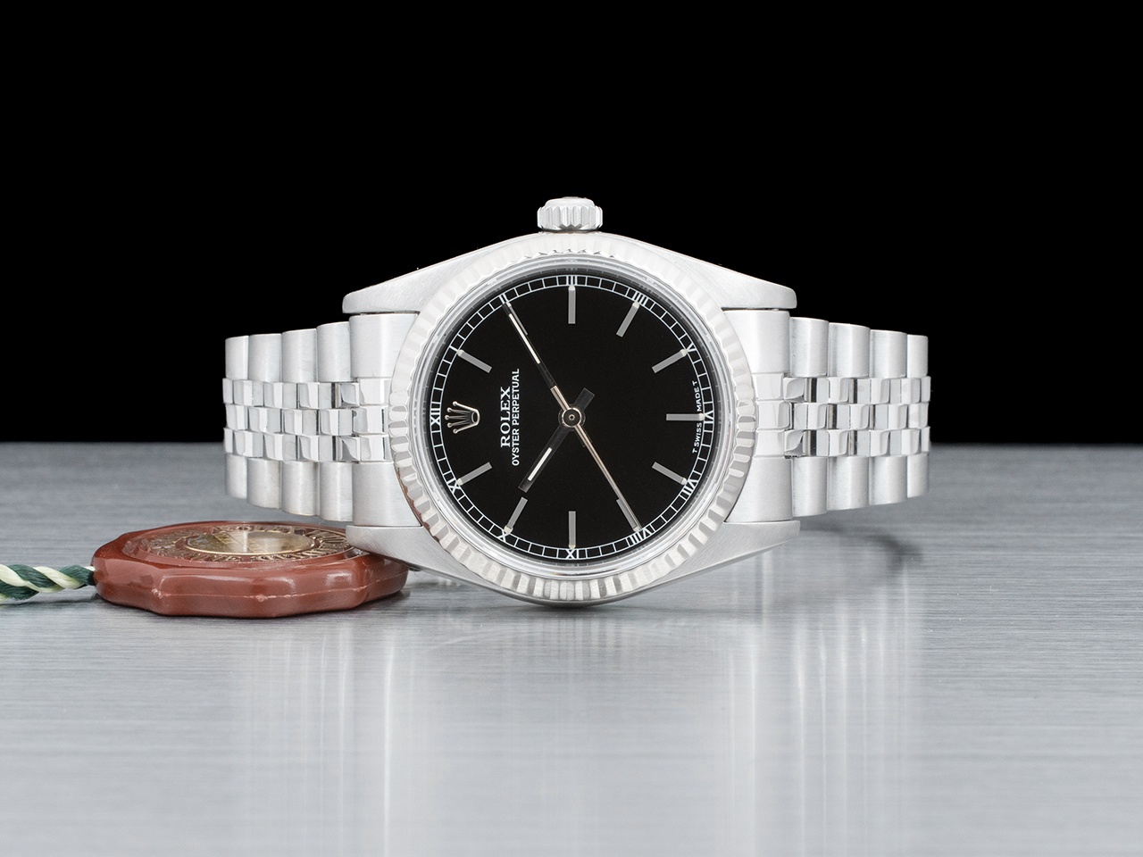 Rolex Oyster Perpetual 31 Nero Jubilee 67514 Royal Black Onyx - immagine 3