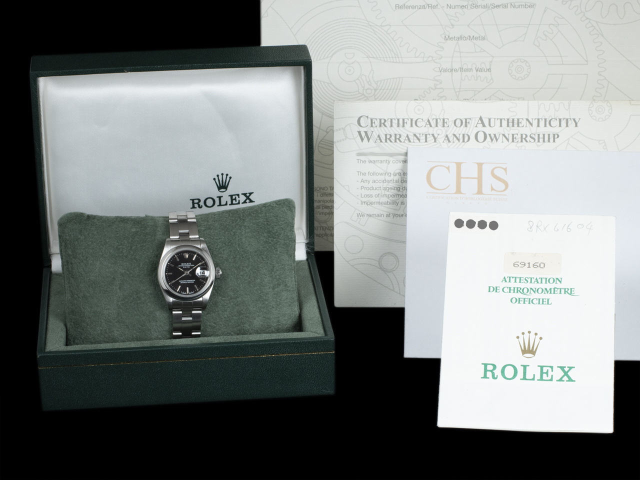Rolex Date Lady 24 69160 Nero Oyster Royal Black Onyx - immagine 4