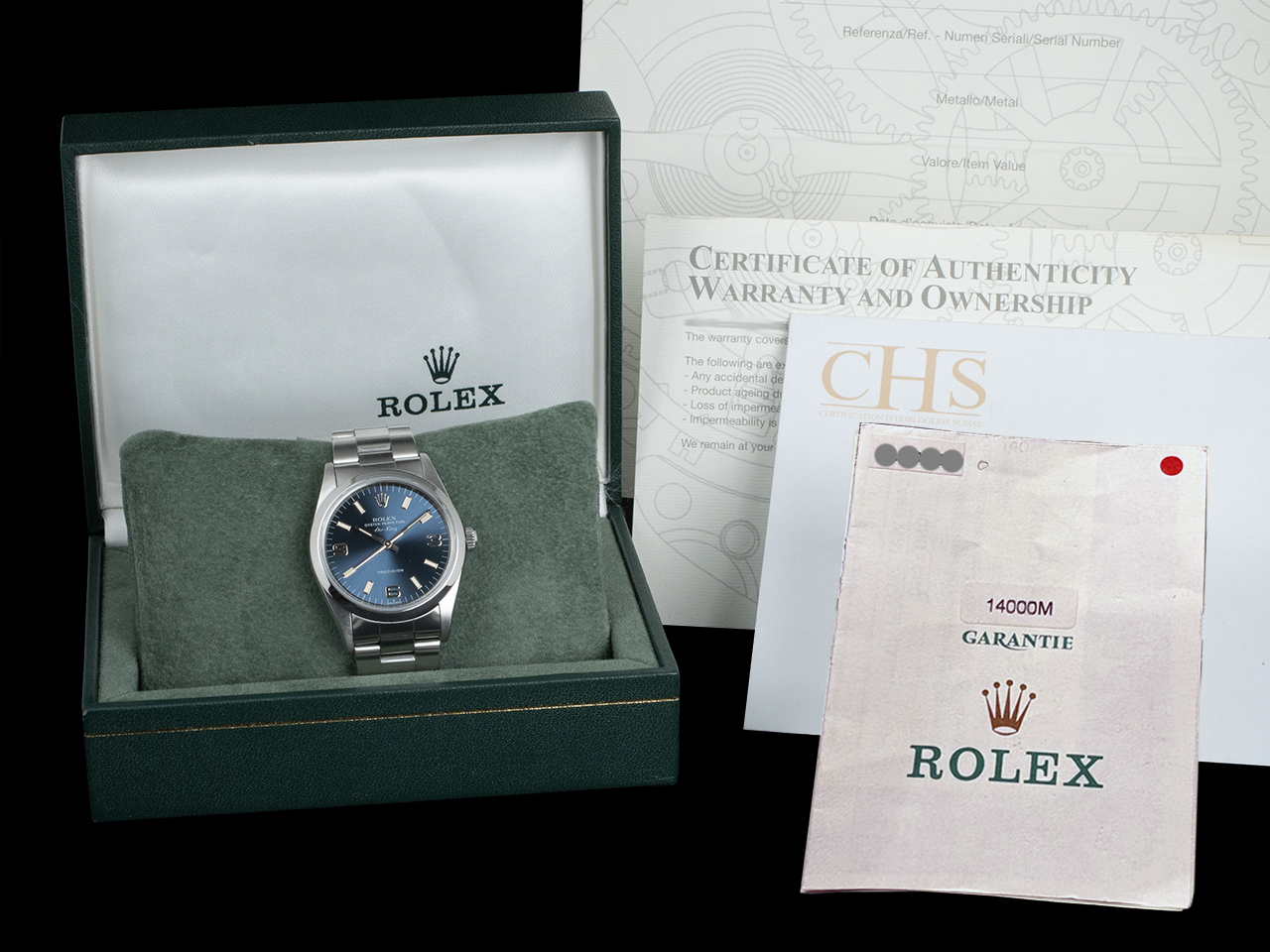 Rolex Air-King 34 Blu 14000 Oyster Blue Jeans - immagine 5