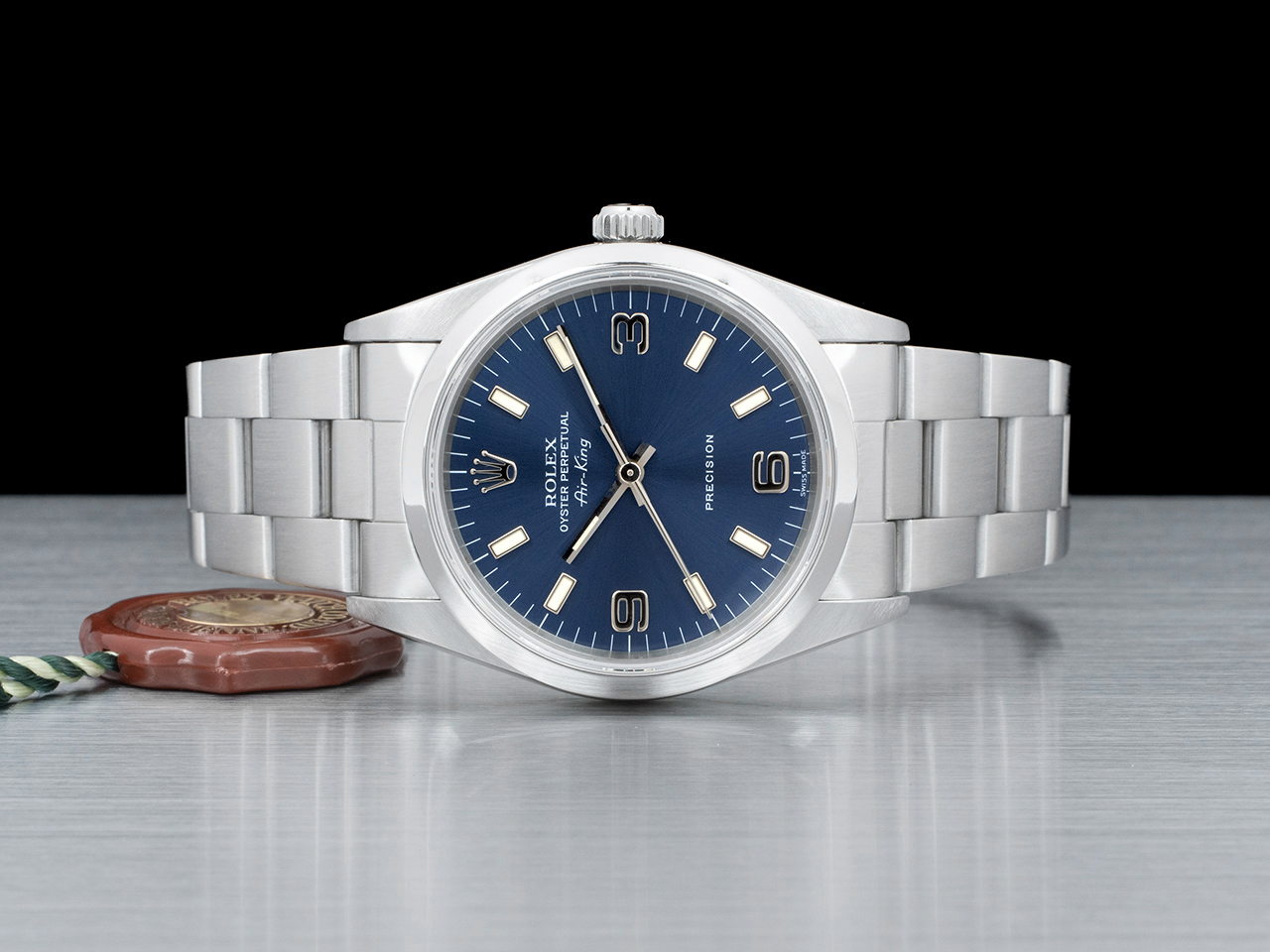 Rolex Air-King 34 Blu 14000 Oyster Blue Jeans - immagine 3