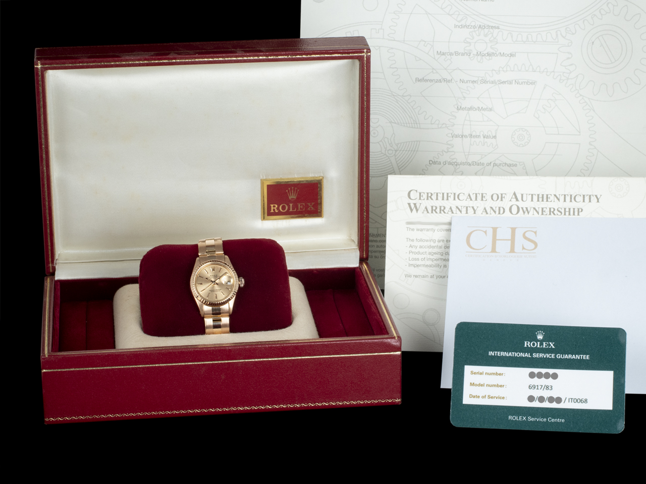Rolex Datejust Lady 26 Oro Rosa Oyster 6917 Quadrante Rosé - immagine 5