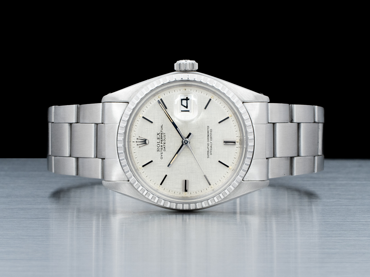 Rolex Datejust 36 Argento Linen Oyster 1603 Heavenly Horses - immagine 3