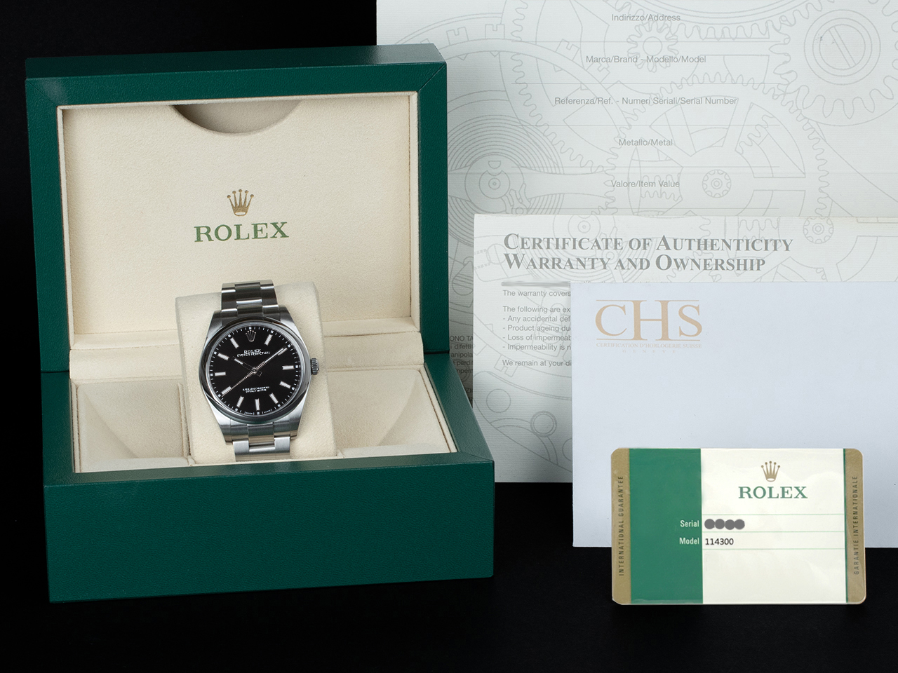 Rolex Oyster Perpetual 39 114300 Oyster Quadrante Nero - immagine 5