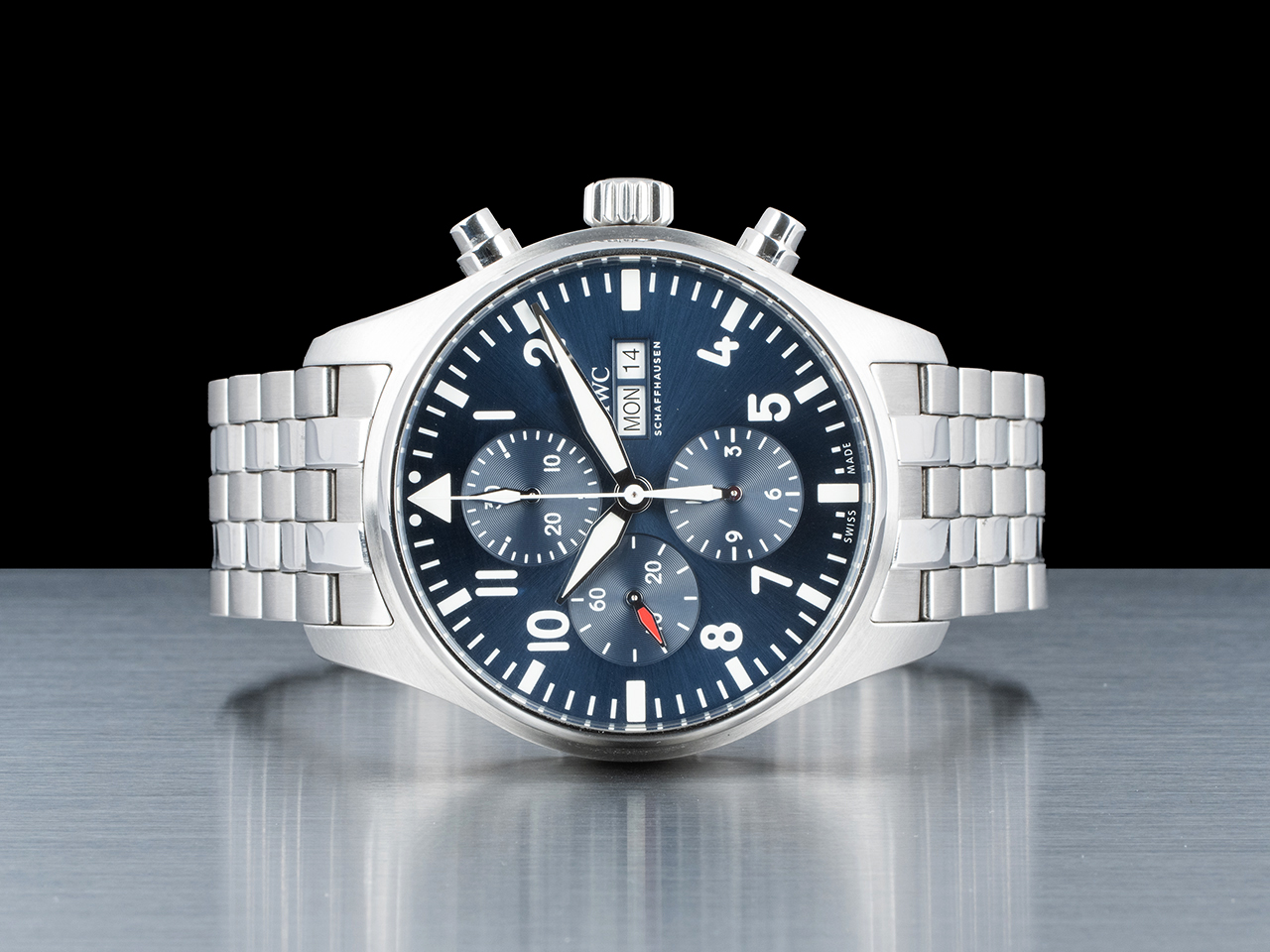 IWC Cronografo da Aviatore IW377717 Le Petit Prince Quadrante Blu Arabi - immagine 3