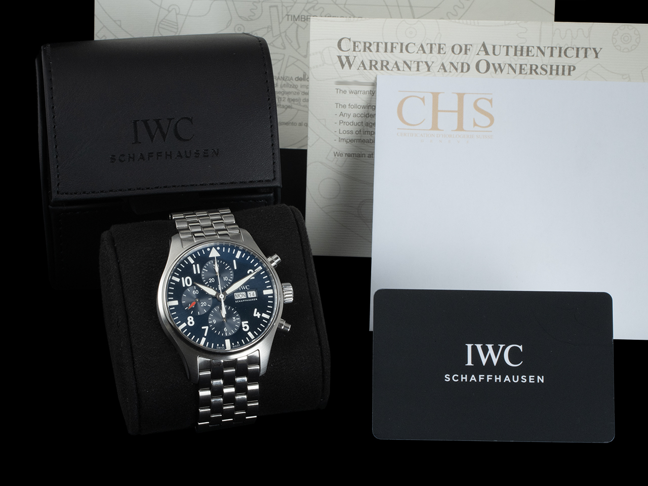 IWC Cronografo da Aviatore IW377717 Le Petit Prince Quadrante Blu Arabi - immagine 5