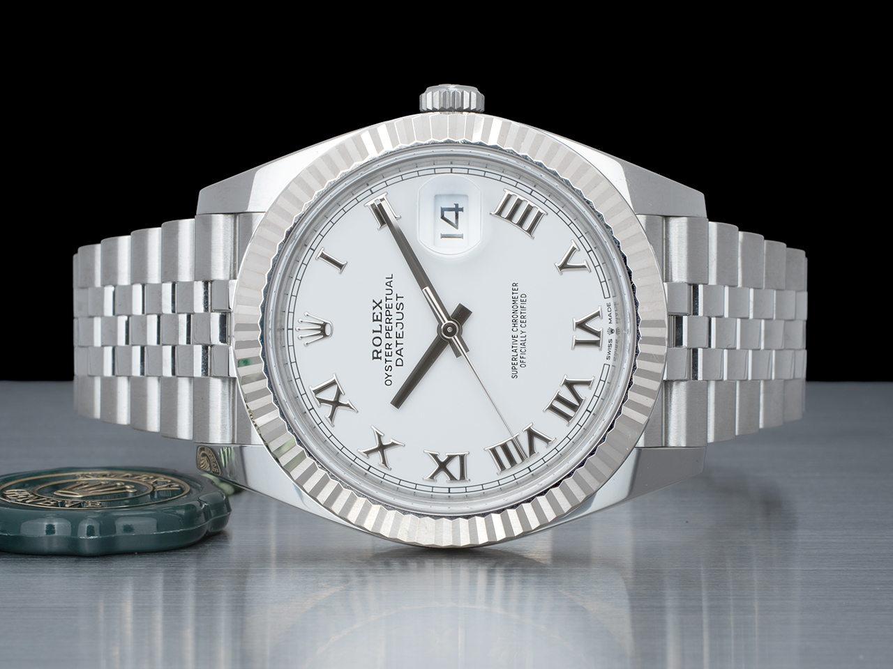 Rolex Datejust 41 Bianco 126334 Jubilee White Milk Romani - immagine 3