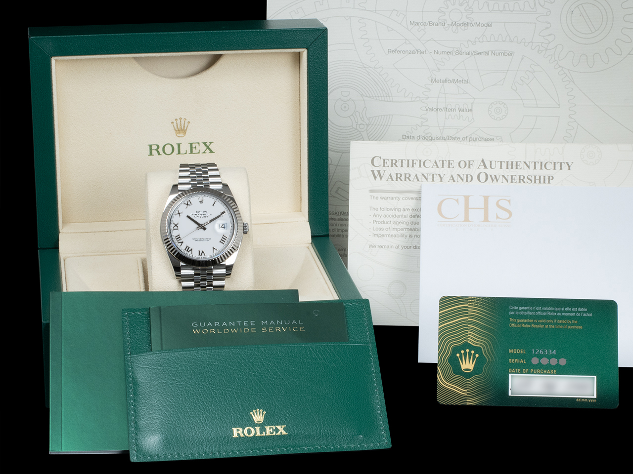 Rolex Datejust 41 Bianco 126334 Jubilee White Milk Romani - immagine 5