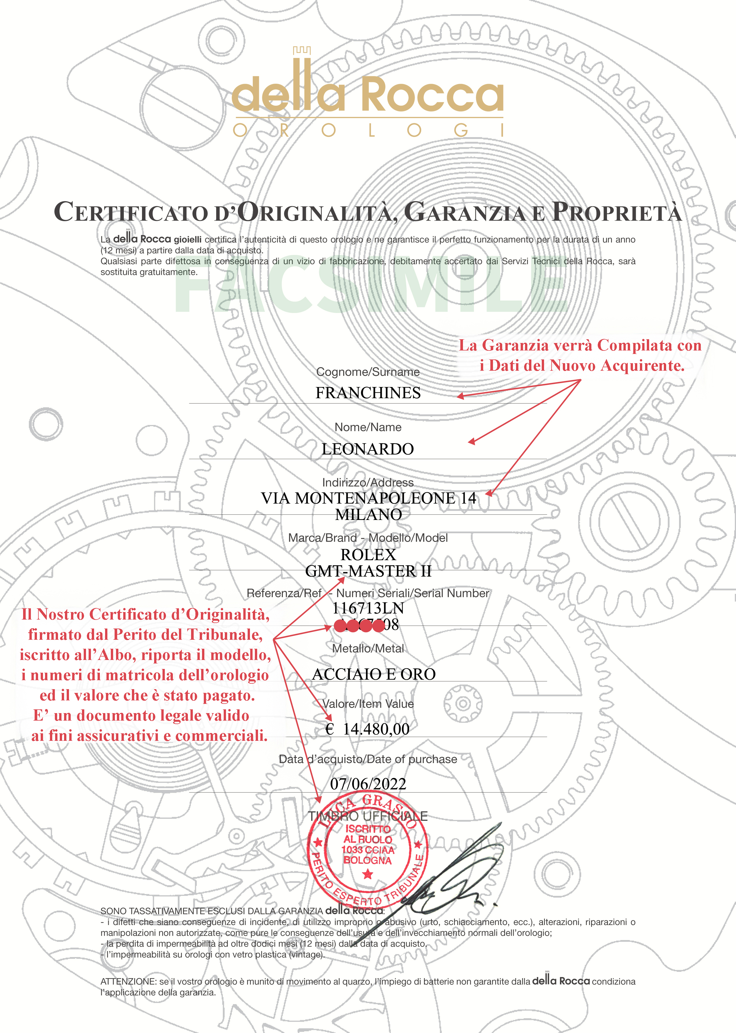 Rolex GMT-Master II 116713LN Quadrante Nero Ghiera Ceramica - immagine 6