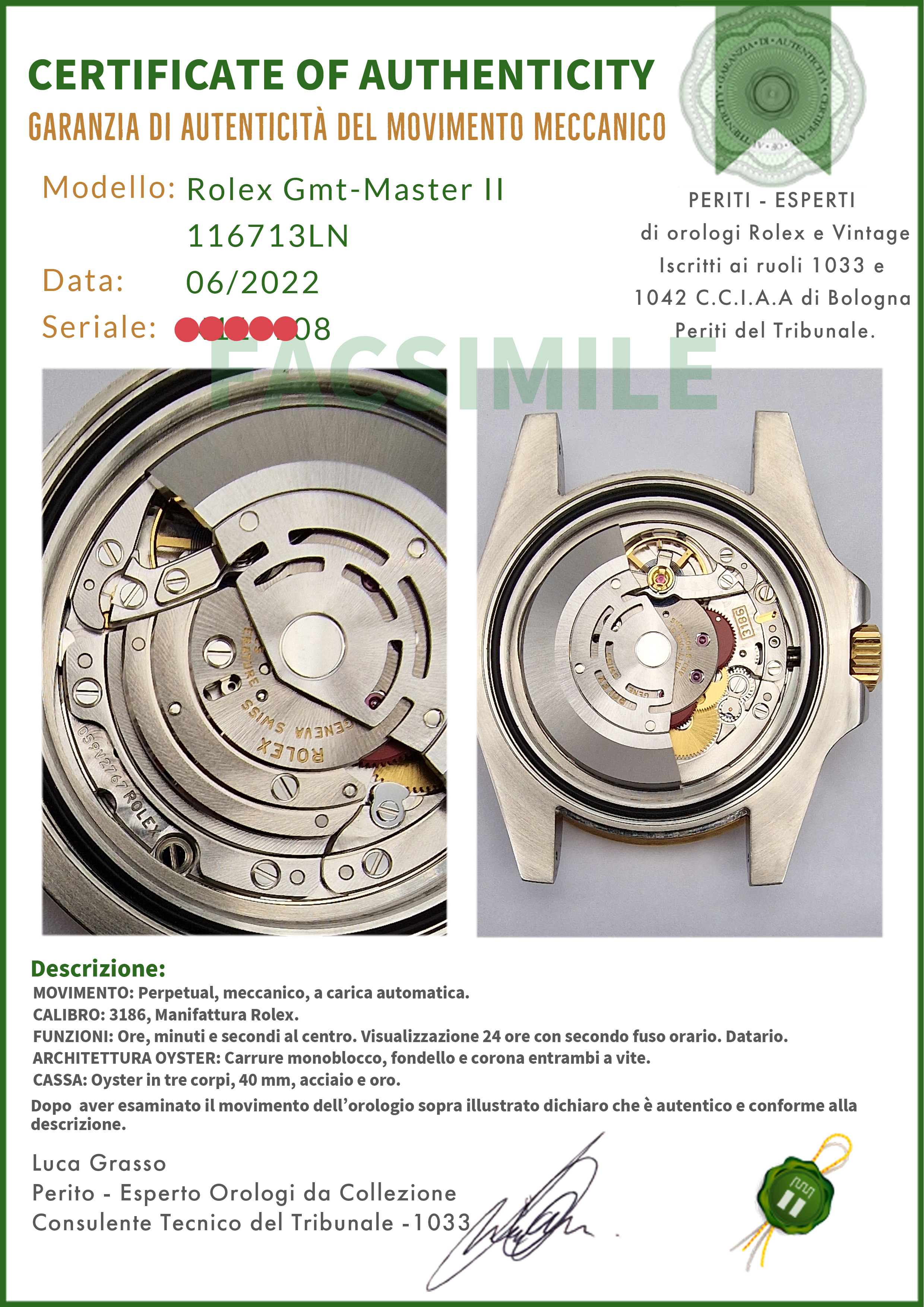 Rolex GMT-Master II 116713LN Quadrante Nero Ghiera Ceramica - immagine 7