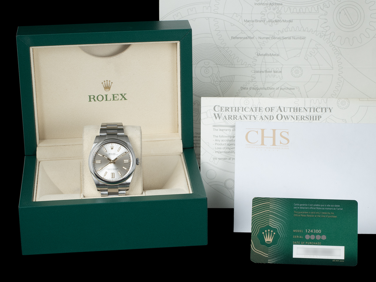 Rolex Oyster Perpetual 41 124300 Oyster Quadrante Argento - immagine 5