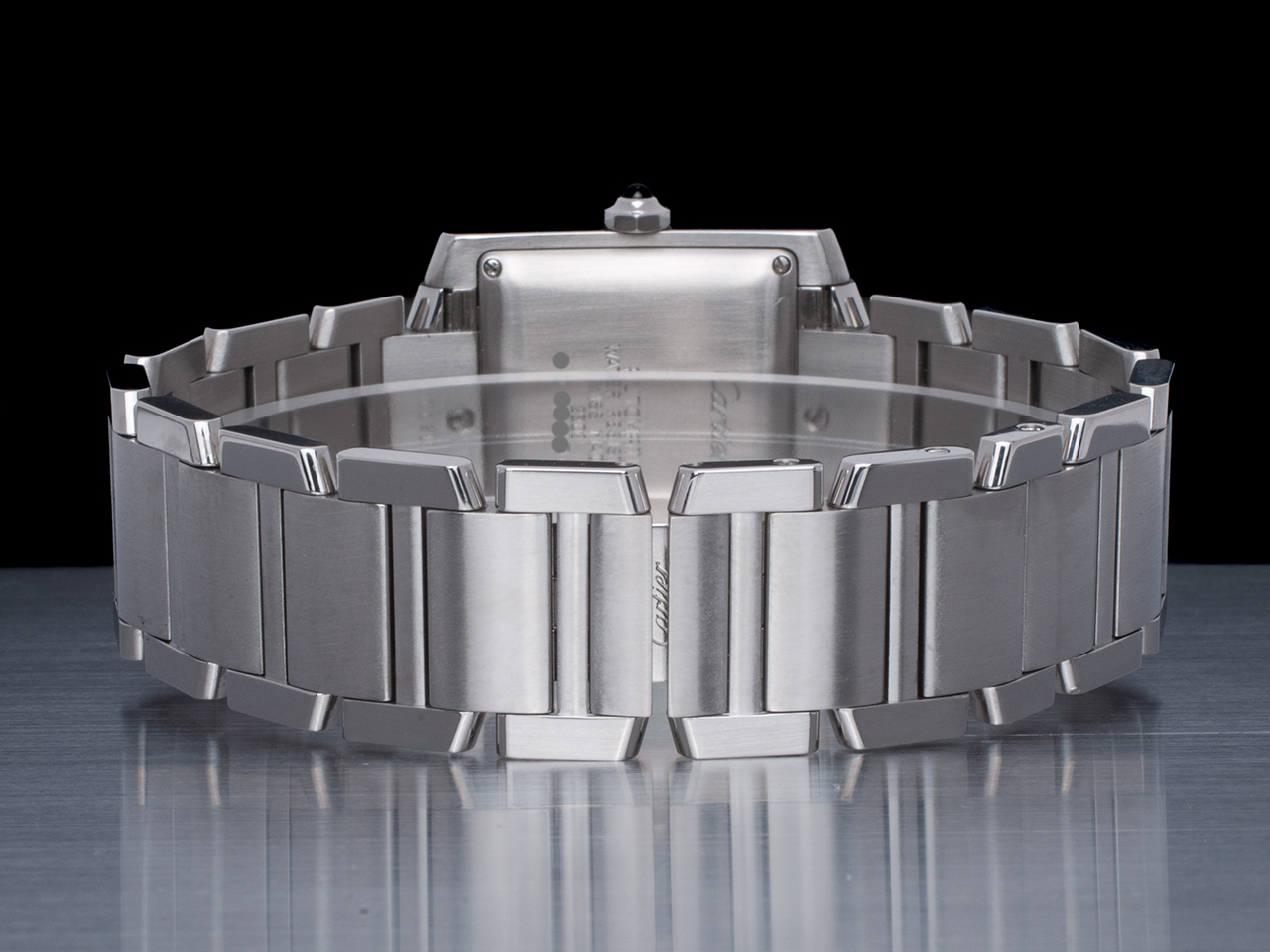 Cartier Tank Francaise LM Automatico 2302 Quadrante Argento Romani - immagine 4
