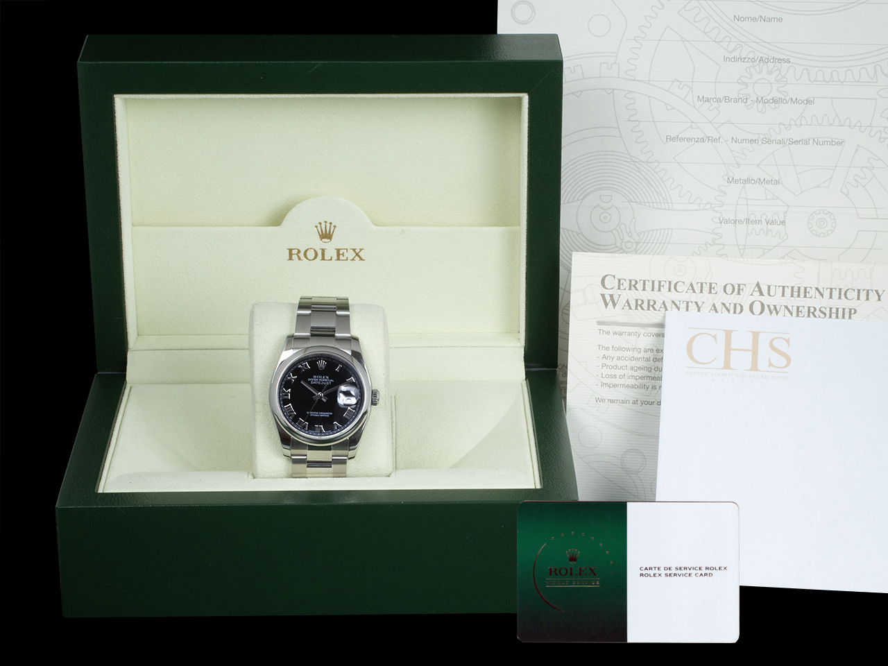 Rolex Datejust 36 Nero Oyster 116200 Royal Black Onyx Romani - immagine 5
