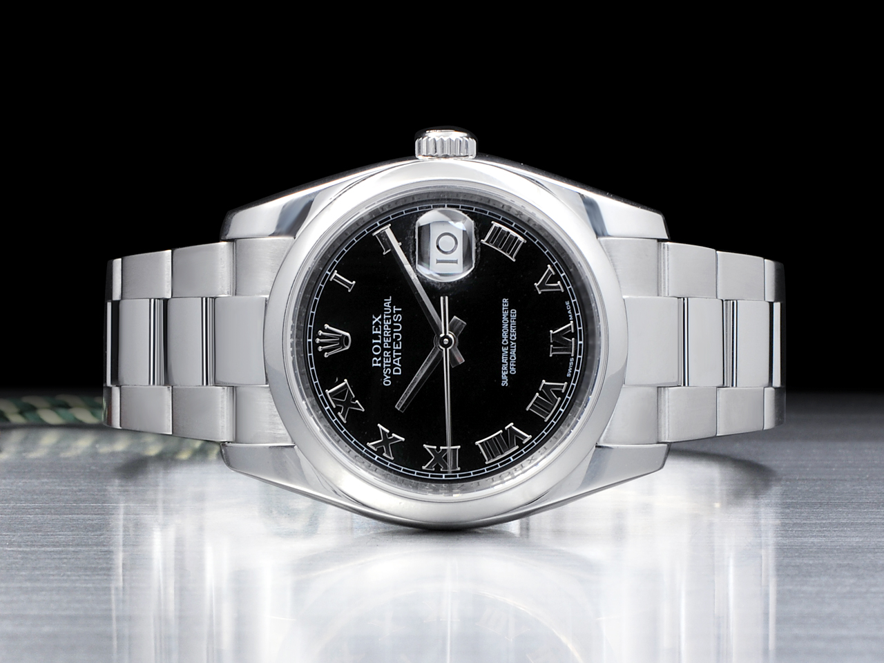 Rolex Datejust 36 Nero Oyster 116200 Royal Black Onyx Romani - immagine 3