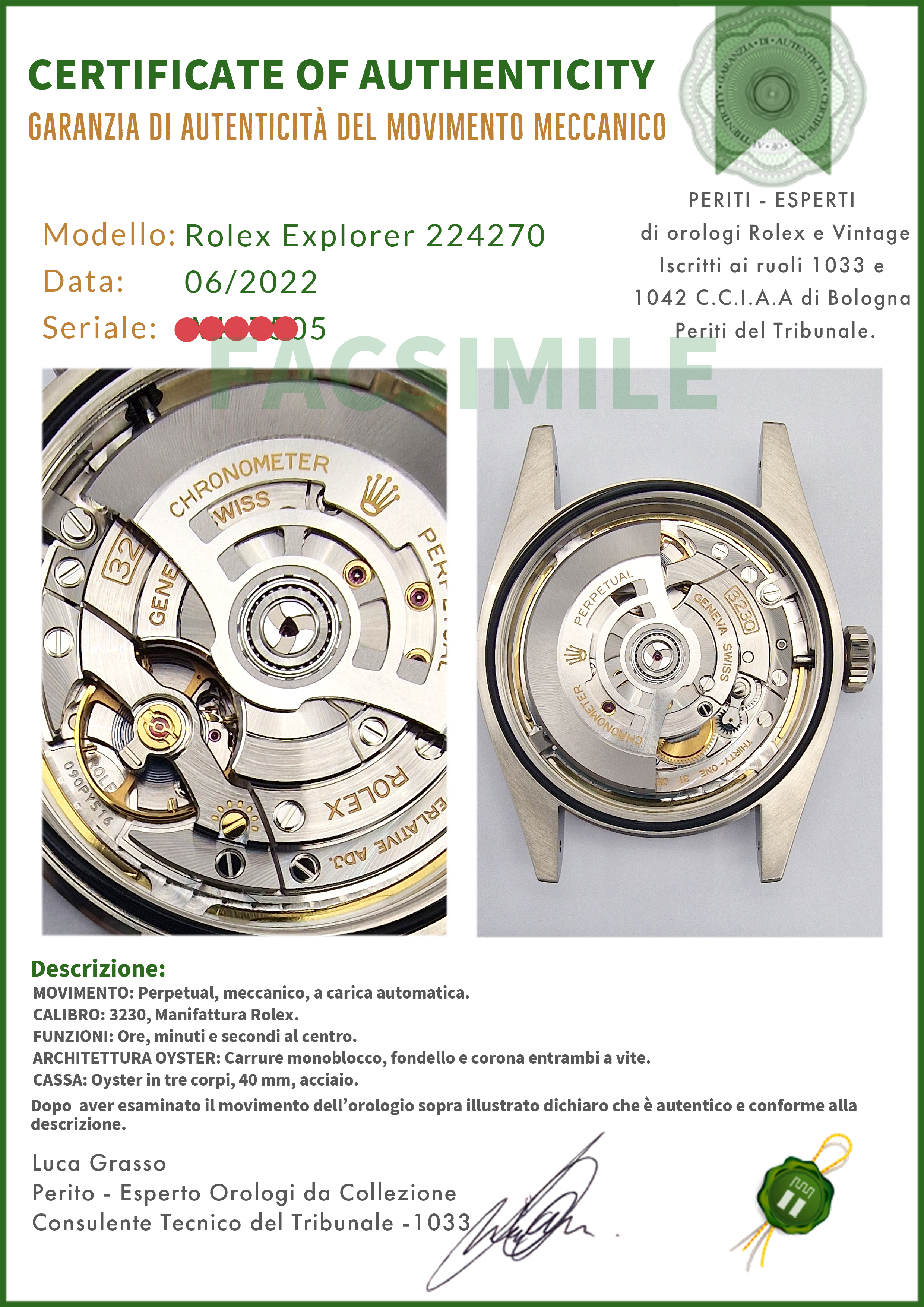 Rolex Explorer 40 Quadrante Nero 224270 - immagine 6