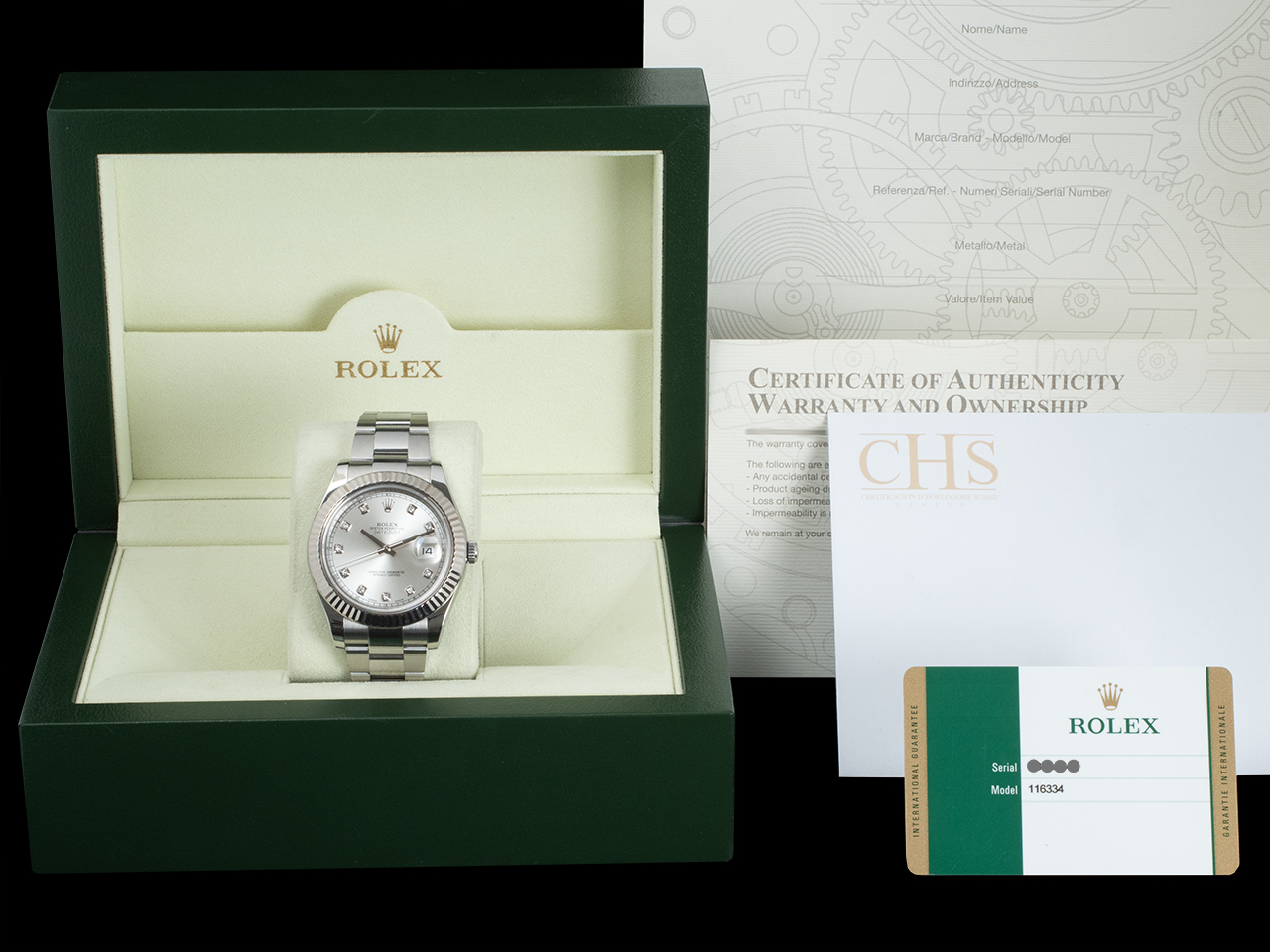 Rolex Datejust 41 Oyster 116334 Argento Diamanti - immagine 5