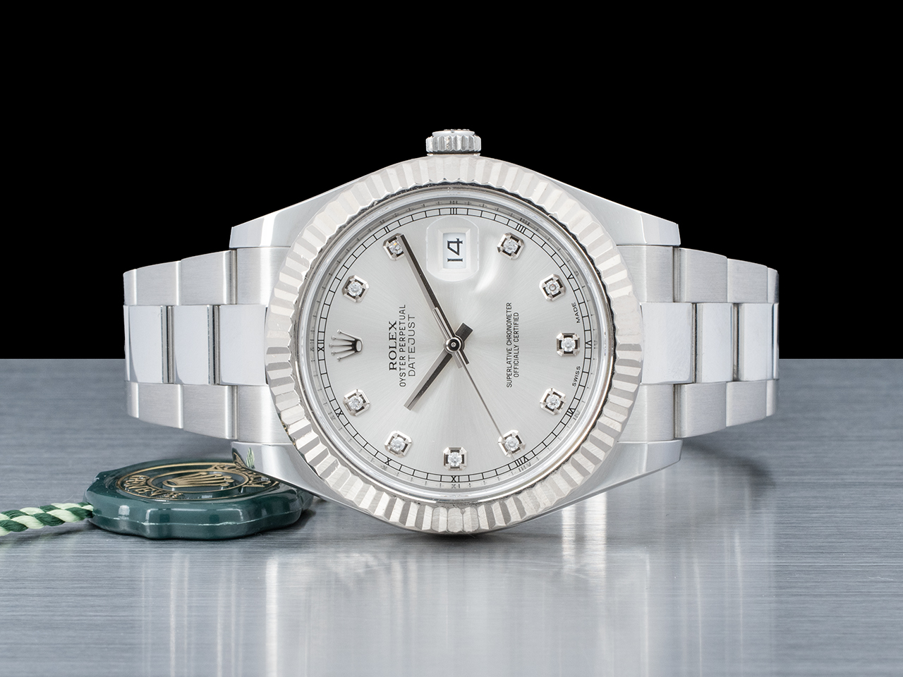 Rolex Datejust 41 Oyster 116334 Argento Diamanti - immagine 3