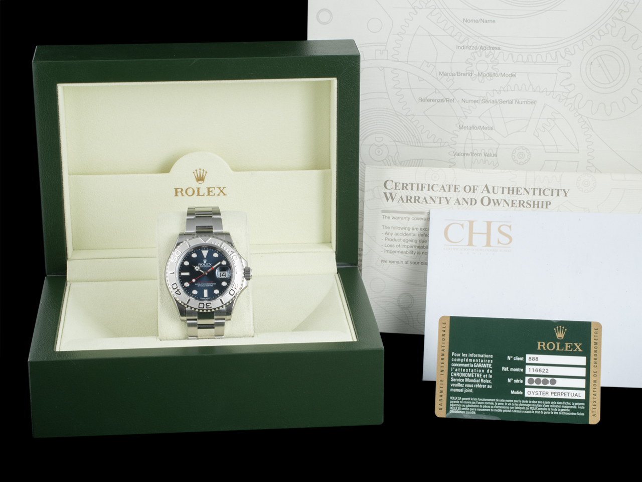 Rolex Yacht Master 40 116622 NOS Oyster Quadrante Blu - immagine 5