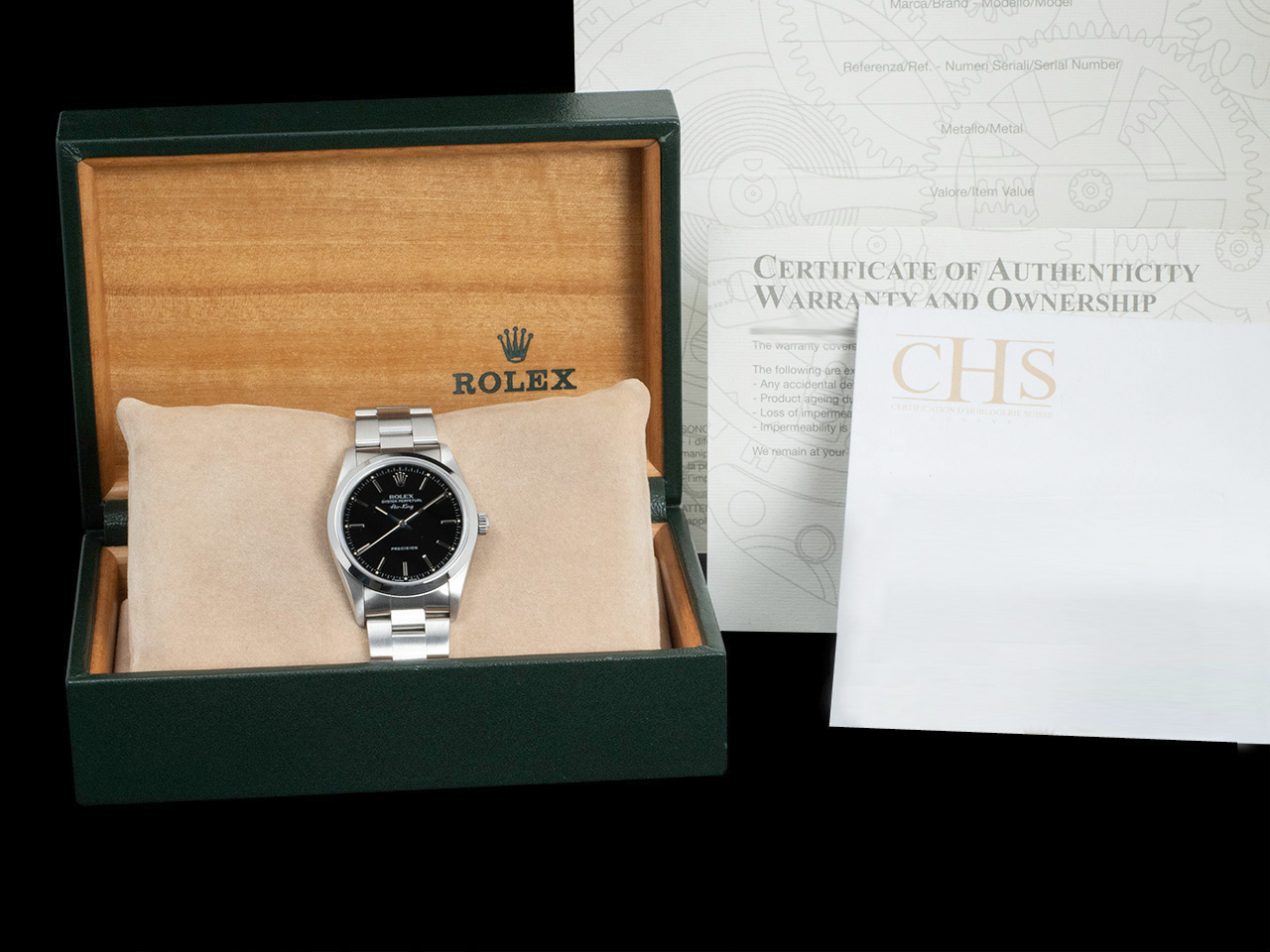 Rolex Air-King 34 Nero Oyster 14000 Royal Black Onyx - immagine 5