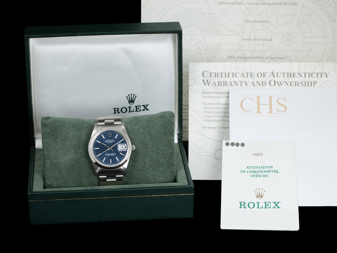 Rolex Date 34 Blu Oyster 15200 Blue Jeans - immagine 5