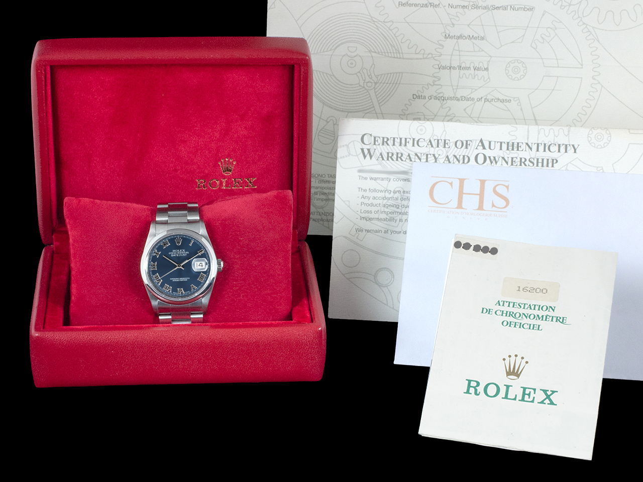 Rolex Datejust 36 Blu Oyster 16200 Blue Jeans Romani - immagine 5